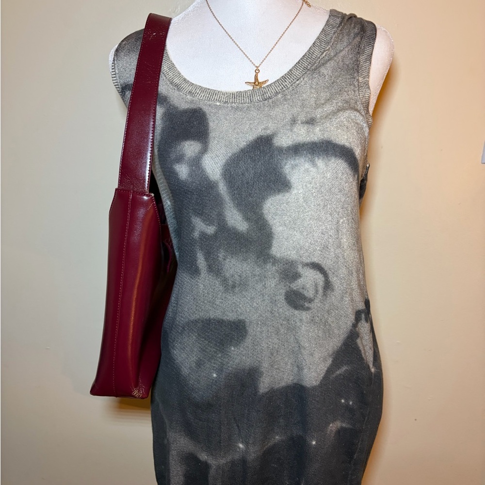 Diesel Gray Black Tie-Dye Knit Tank Top